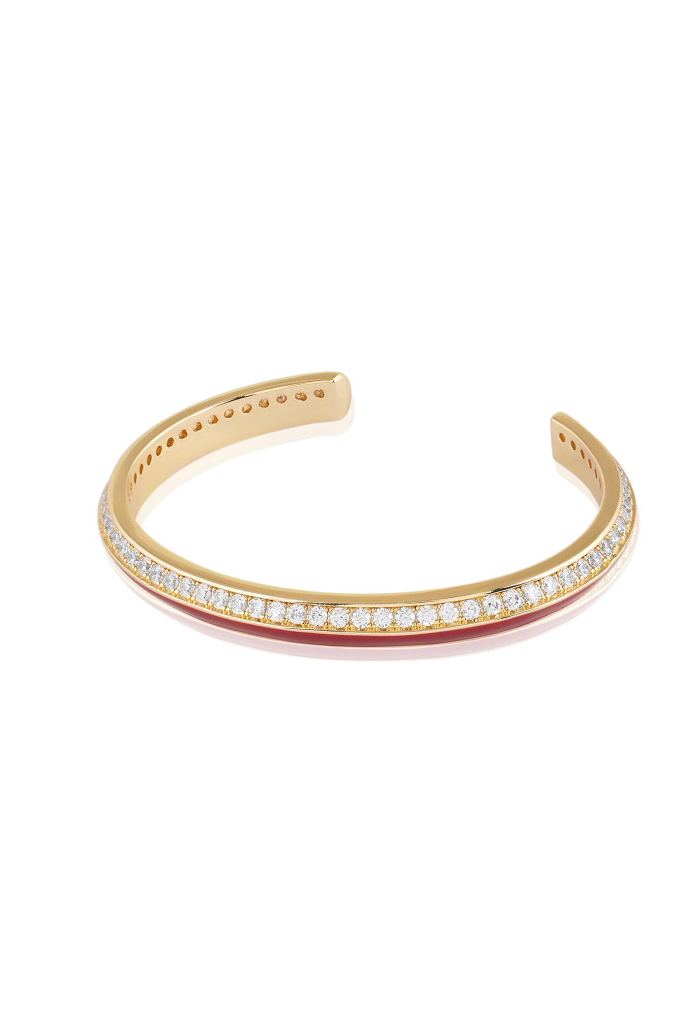 Isharya Ruby Disco Cuff Bracelet 18Kt Gold Plated indian designer wear online shopping melange singapore