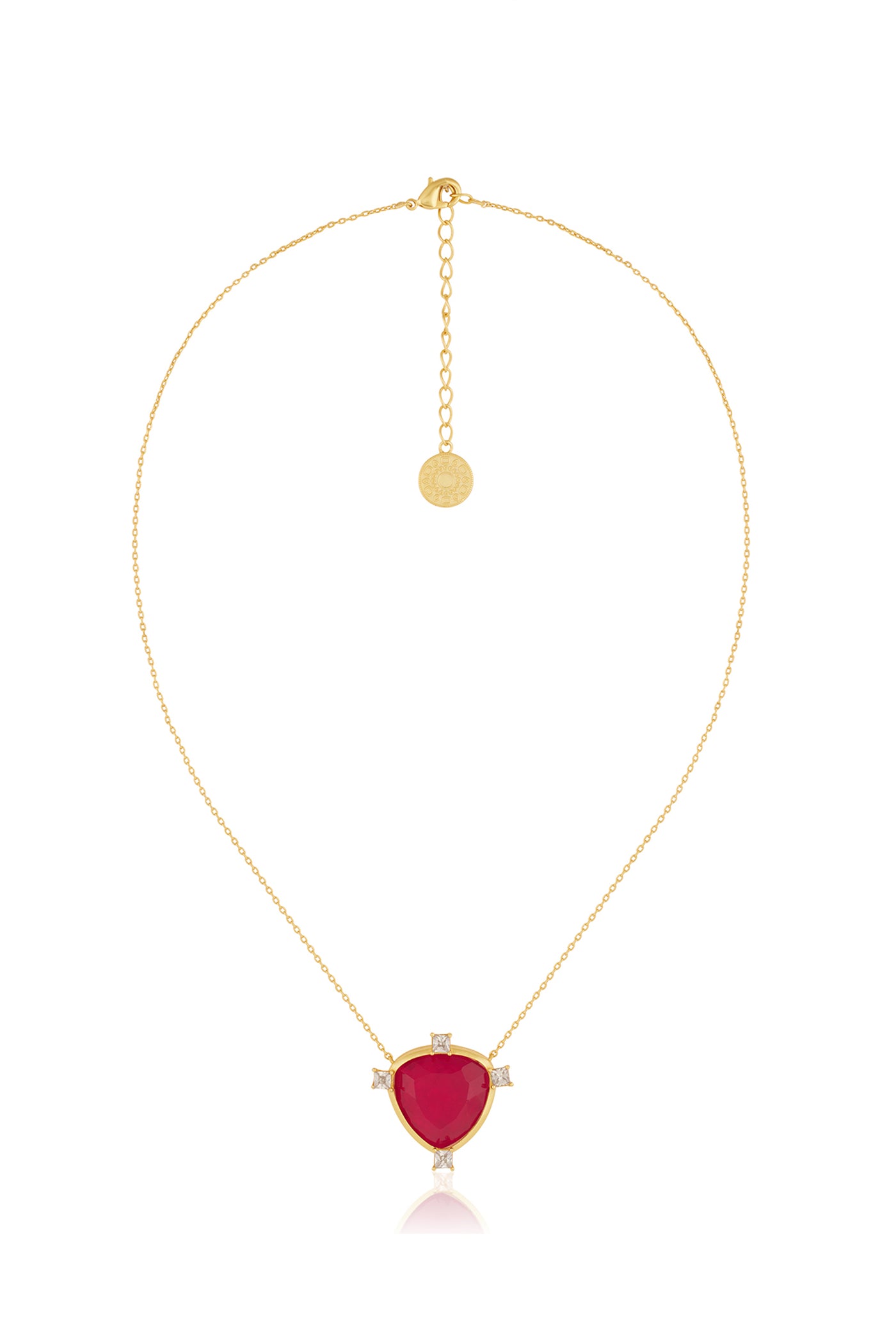 Isharya Ruby Mirros Layered Necklace indian designer wear online shopping melange singapore