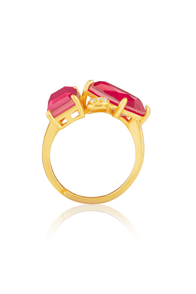 Isharya Ruby Rossette Open Statement Ring indian designer wear online shopping melange singapore