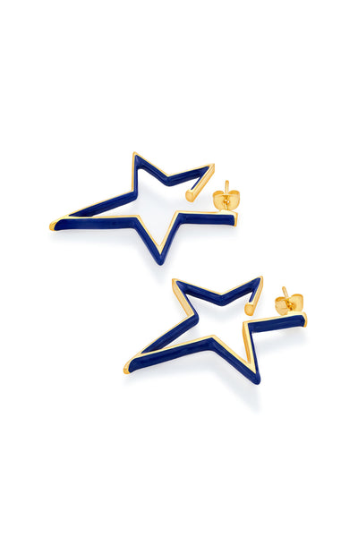 Isharya Star Retro Earrings In 18kt Gold Plated jewellery indian designer wear online shopping melange singapore