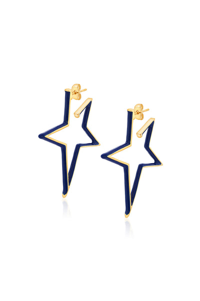 Isharya Star Retro Earrings In 18kt Gold Plated jewellery indian designer wear online shopping melange singapore