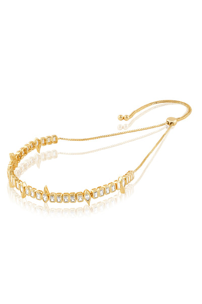 Isharya Tennis Eye Choker Necklace In 18Kt Gold Plated indian designer wear online shopping melange singapore