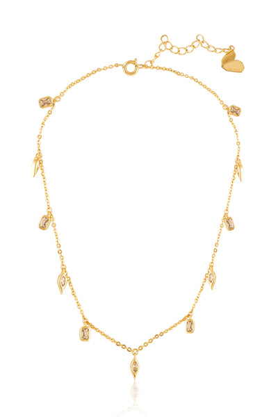 Isharya Tennis Girlie Charm Choker In 18Kt Gold Plated indian designer wear online shopping melange singapore
