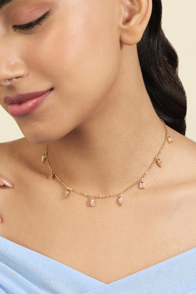 Isharya Tennis Girlie Charm Choker In 18Kt Gold Plated indian designer wear online shopping melange singapore
