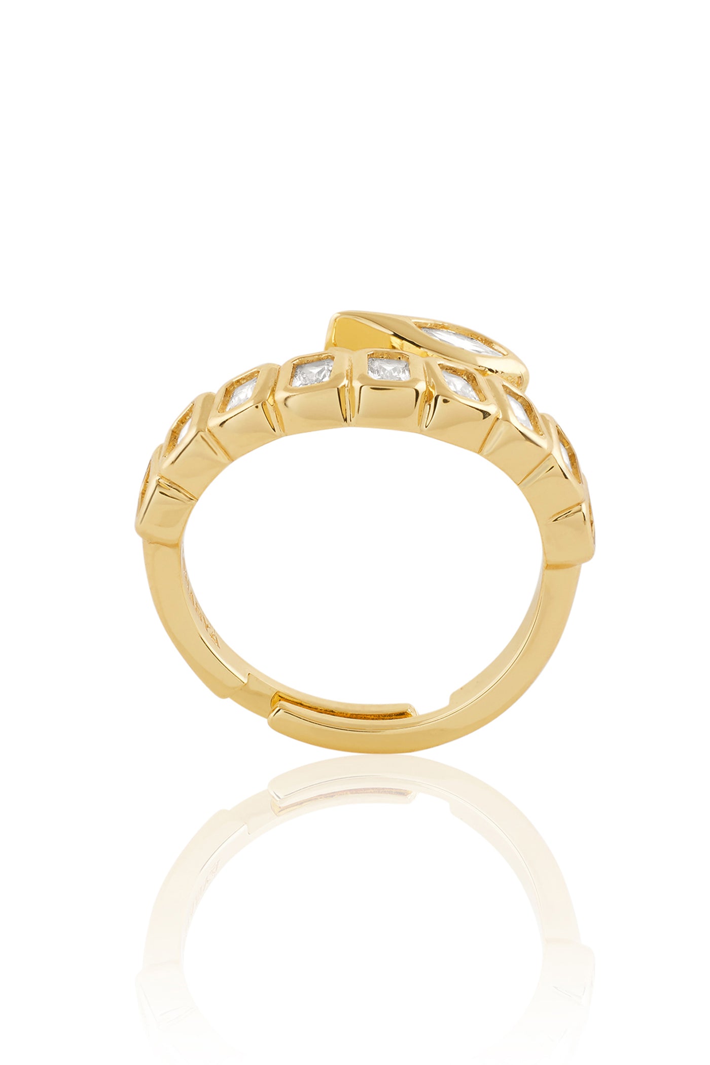 Isharya Tennis Girlie Ring In 18Kt Gold Plated indian designer wear online shopping melange singapore