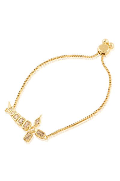 Isharya Tennis Sword Bolo Bracelet In 18Kt Gold Plated indian designer wear online shopping melange singapore
