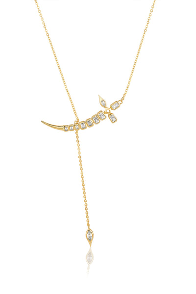 Isharya Tennis Sword Y Necklace In 18Kt Gold Plated indian designer wear online shopping melange singapore