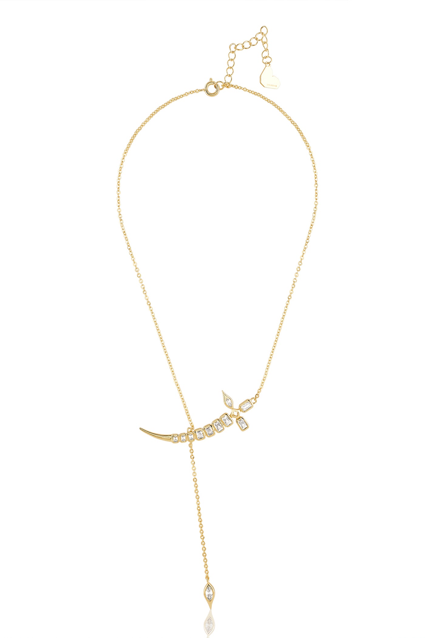 Isharya Tennis Sword Y Necklace In 18Kt Gold Plated indian designer wear online shopping melange singapore