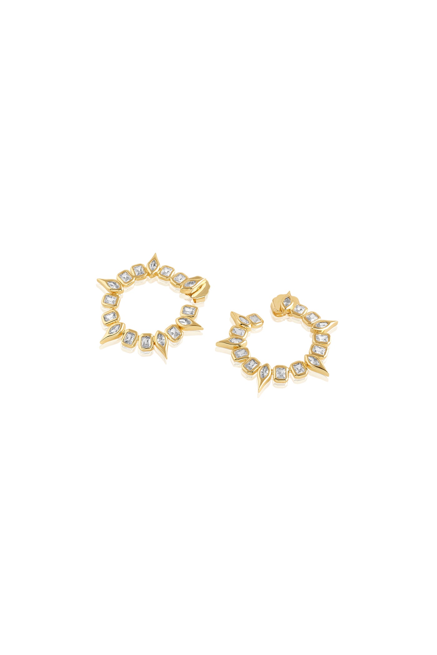 Isharya Tenniscore Spiral Studs In 18Kt Gold Plated indian designer wear online shopping melange singapore
