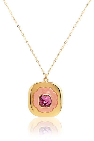 Isharya Think Pink Pendant Necklace In 18kt Gold Plated indian designer wear online shopping melange singapore