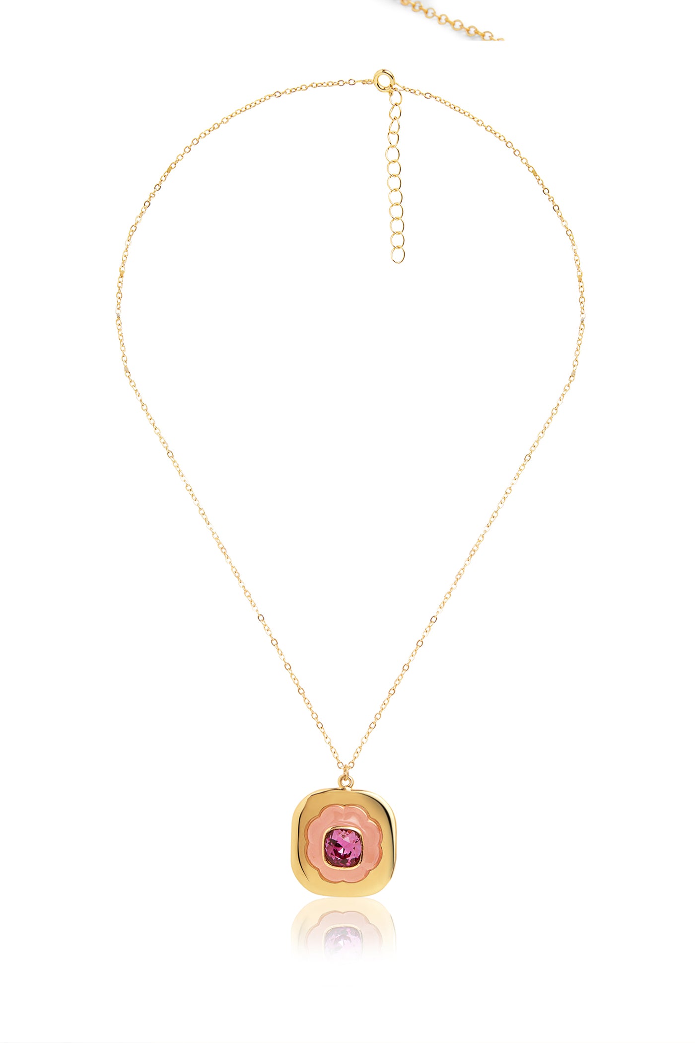 Isharya Think Pink Pendant Necklace In 18kt Gold Plated indian designer wear online shopping melange singapore