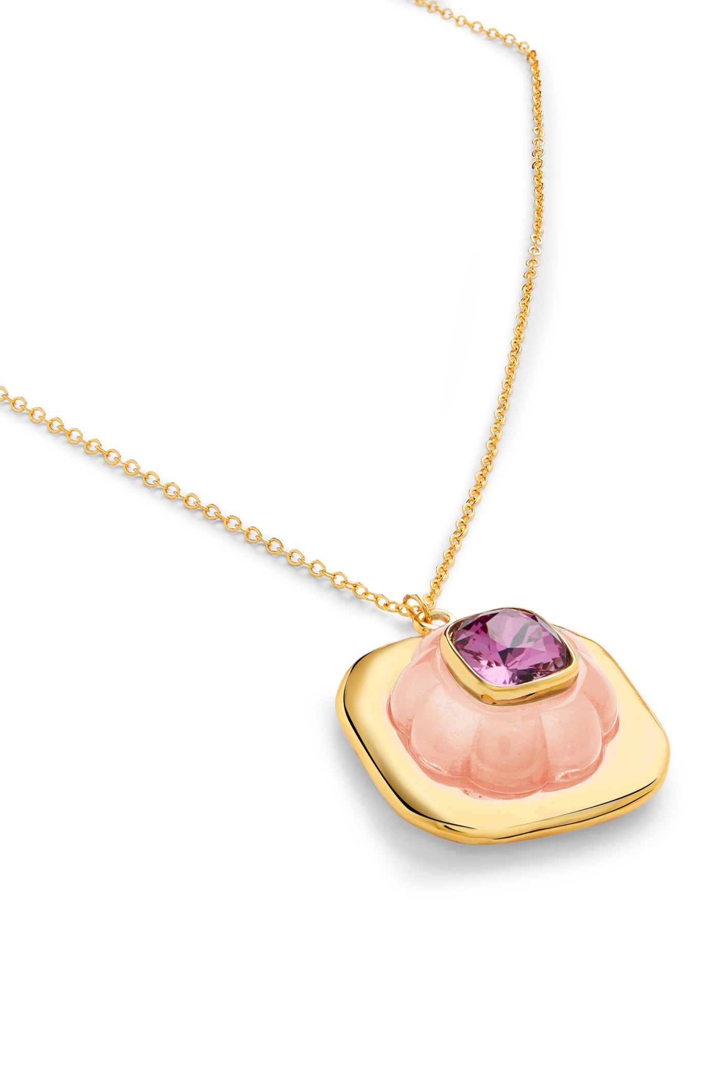 Isharya Think Pink Pendant Necklace In 18kt Gold Plated indian designer wear online shopping melange singapore