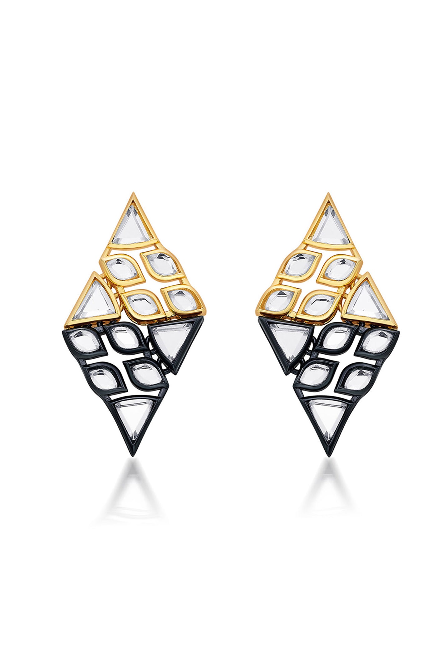 Isharya Very Varq Art Deco Earrings jewellery indian designer wear online shopping melange singapore