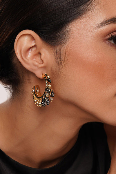 Isharya Very Varq Hoop Earrings jewellery indian designer wear online shopping melange singapore