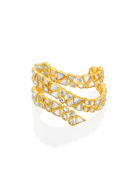 Isharya Very Varq Serpent Cuff In 18Kt Gold Plated jewellery indian designer wear online shopping melange singapore