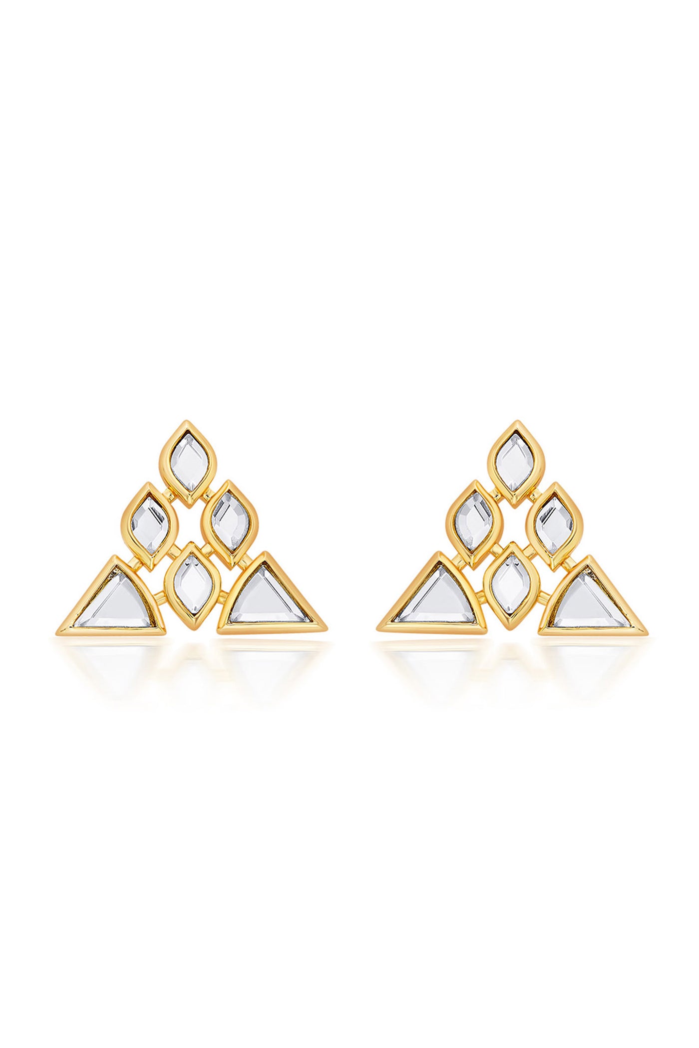 Isharya Very Varq Trifecta Earrings In 18Kt Gold Plated jewellery indian designer wear online shopping melange singapore