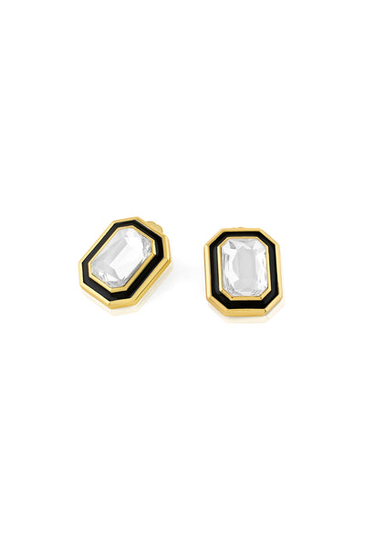 Isharya White Metaverse Button Studs In 18Kt Gold Plated indian designer wear online shopping melange singapore