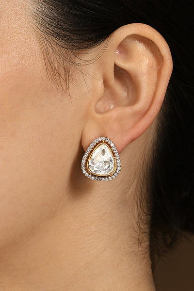 Joules by Radhika Dazzling Polki Stud Earrings indian designer wear online shopping melange singapore