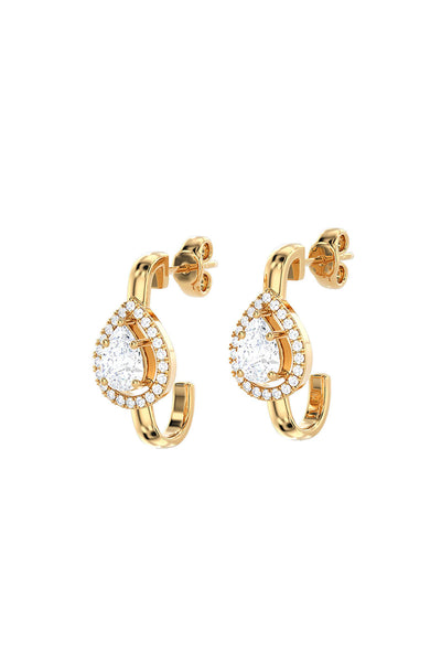 Joules by Radhika Emerald Cut White Earrings indian designer wear online shopping melange singapore