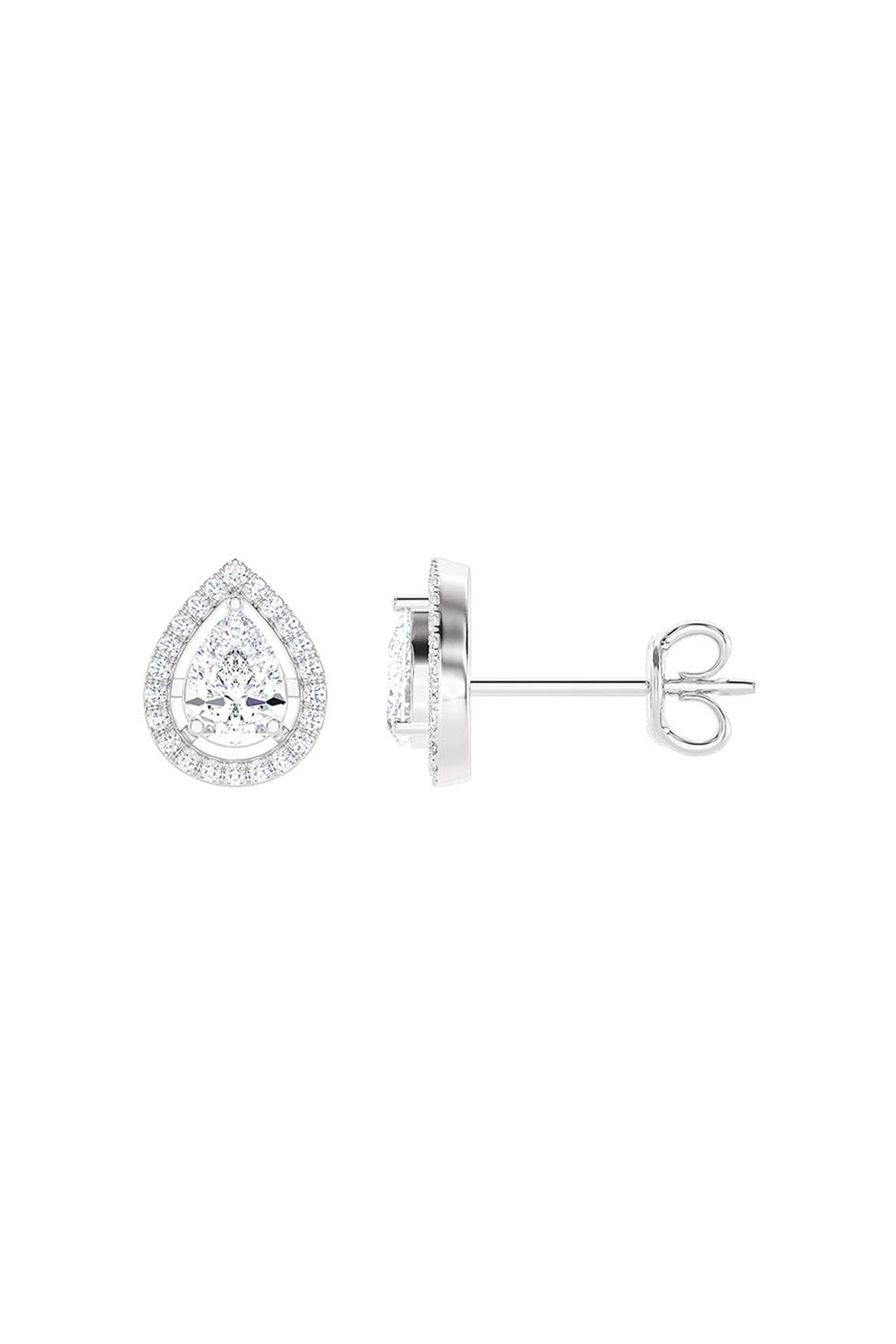 Joules by Radhika Dewdrop Diamond White Studs indian designer wear online shopping melange singapore