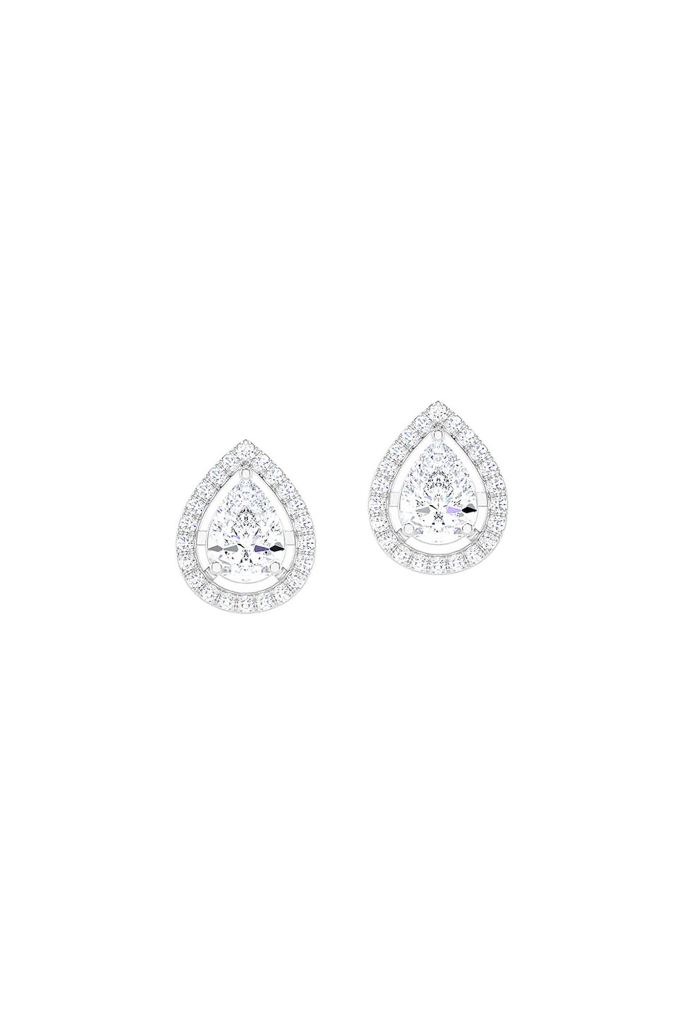 Joules by Radhika Dewdrop Diamond White Studs indian designer wear online shopping melange singapore