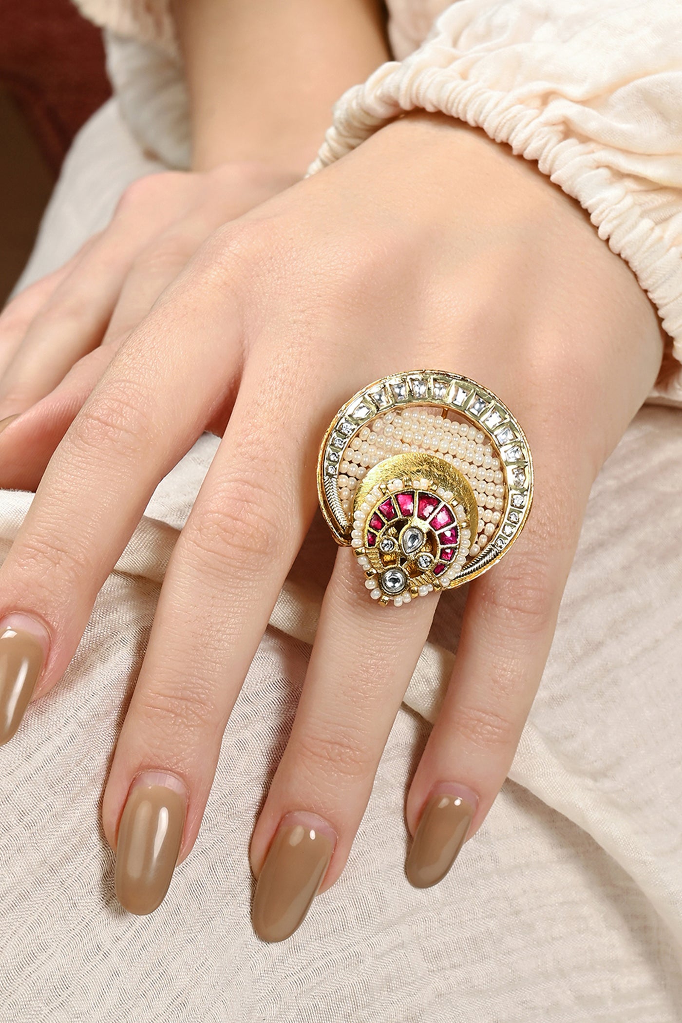 Joules by Radhika Divine Ruby Ring indian designer wear online shopping melange singapore