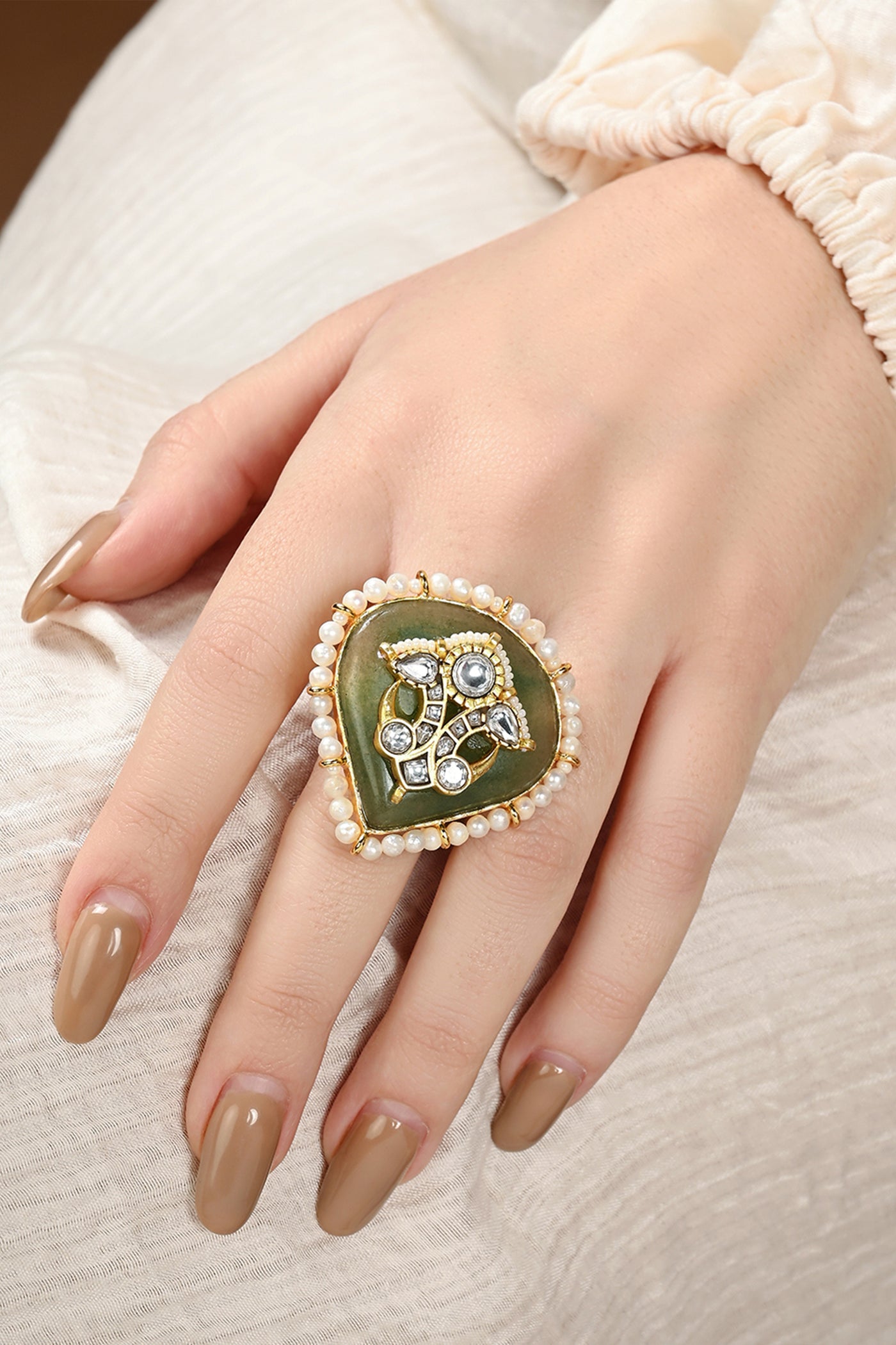 Joules by Radhika Dreamlike Pearl Ring indian designer wear online shopping melange singapore