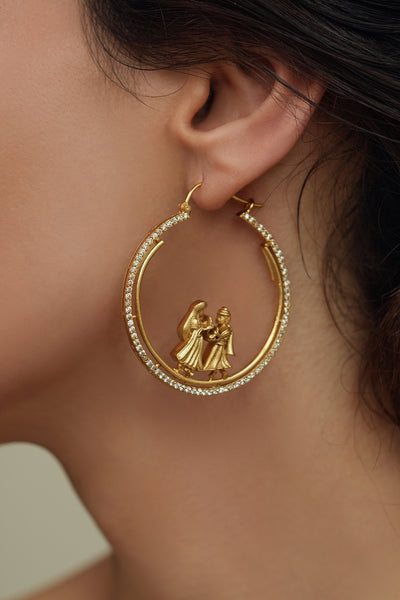 Joules by Radhika Duality Hoop Earrings indian designer wear online shopping melange singapore