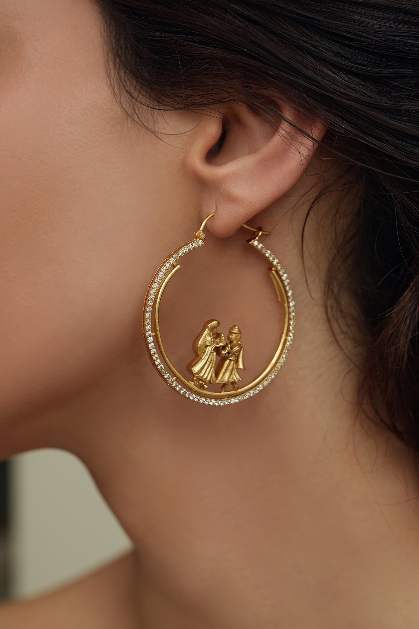 Joules by Radhika Duality Hoop Earrings indian designer wear online shopping melange singapore