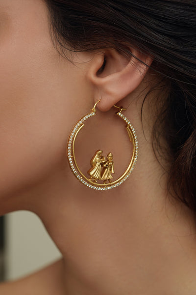 Joules by Radhika Duality Hoop Earrings indian designer wear online shopping melange singapore