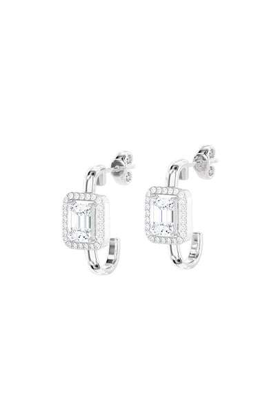 Joules by Radhika Emerald Cut White Earrings indian designer wear online shopping melange singapore