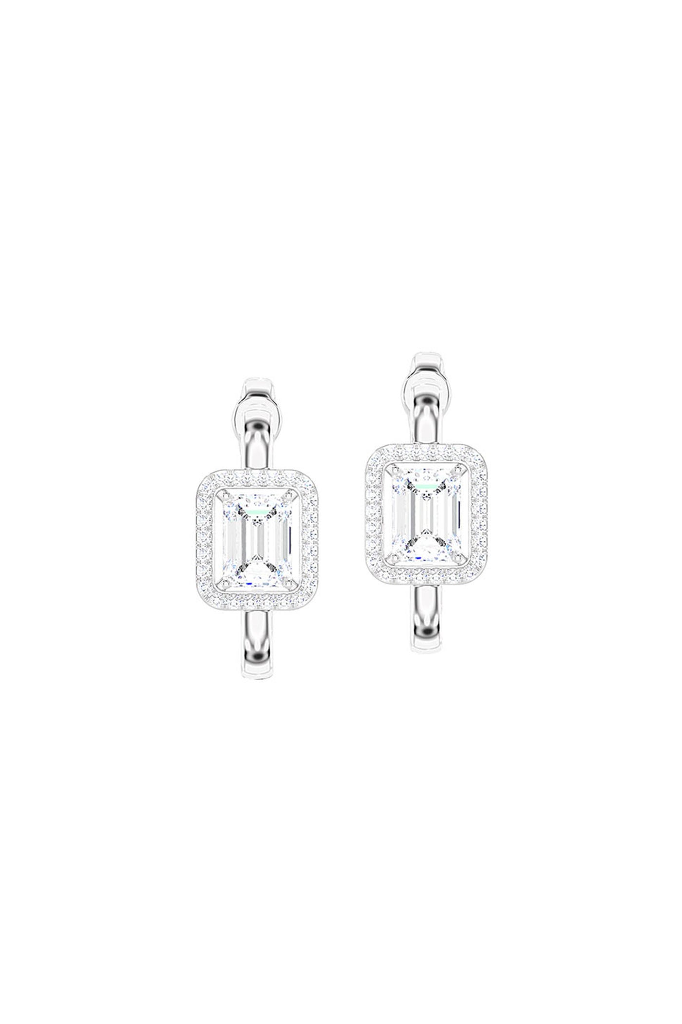 Joules by Radhika Emerald Cut White Earrings indian designer wear online shopping melange singapore