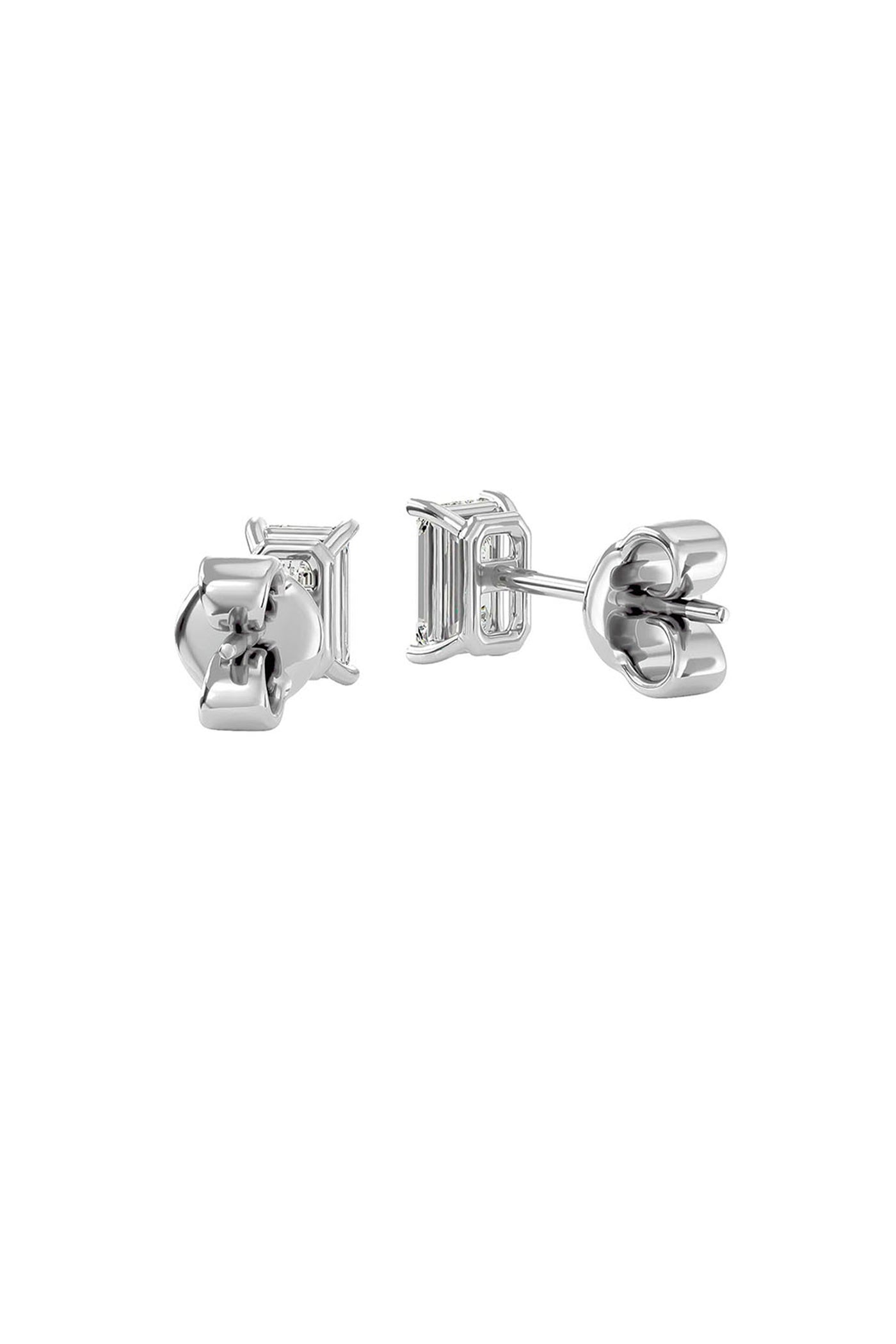 Joules by Radhika Emerald Cut White Studs indian designer wear online shopping melange singapore