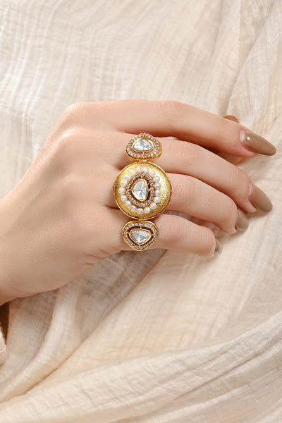 Joules by Radhika Ethereal Polki Ring indian designer wear online shopping melange singapore