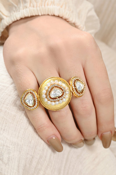 Joules by Radhika Ethereal Polki Ring indian designer wear online shopping melange singapore