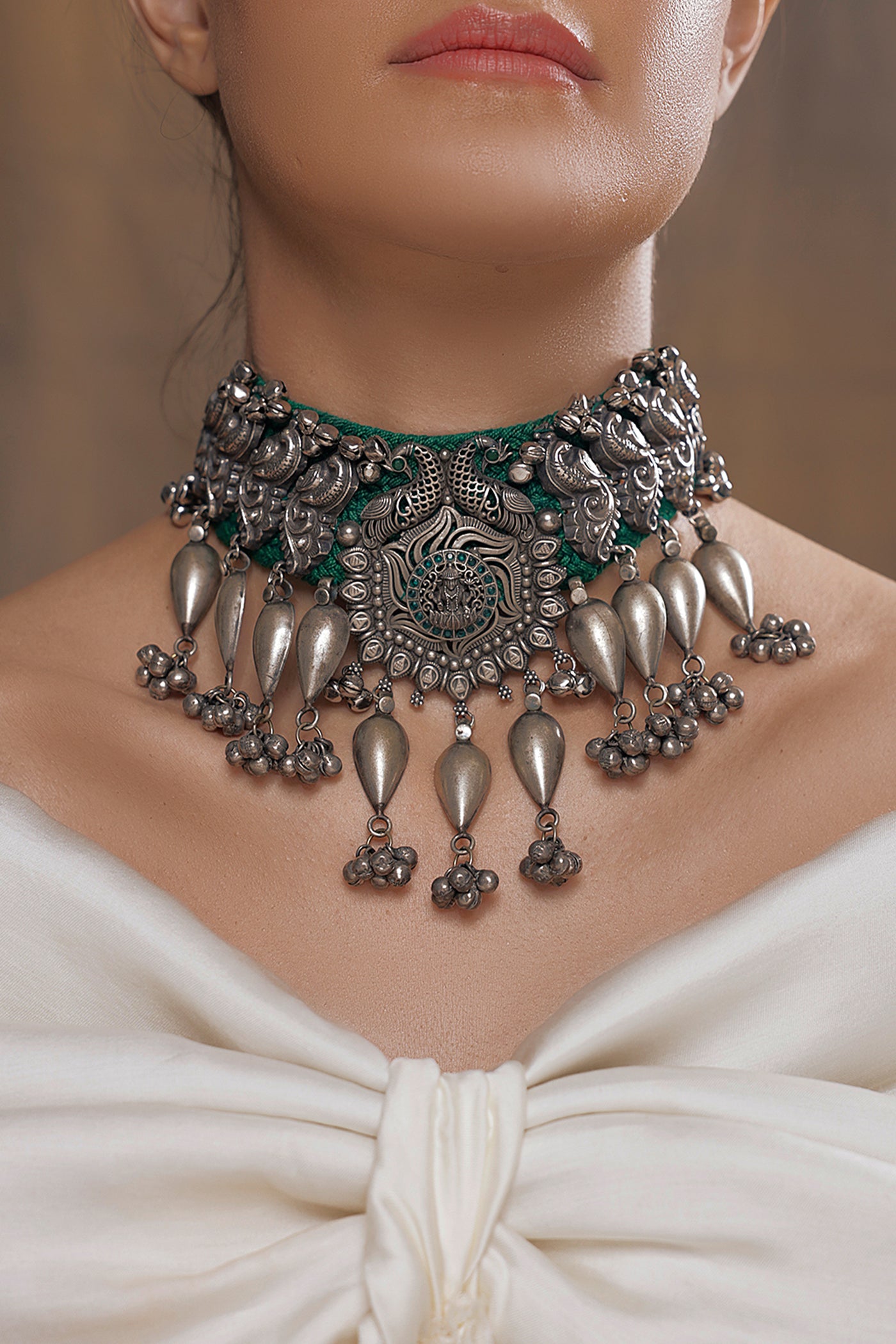 Joules by Radhika Festive Goddess Necklace ndian designer wear online shopping melange singapore