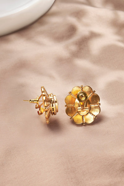 Joules by Radhika Floral Polki Studs indian designer wear online shopping melange singapore
