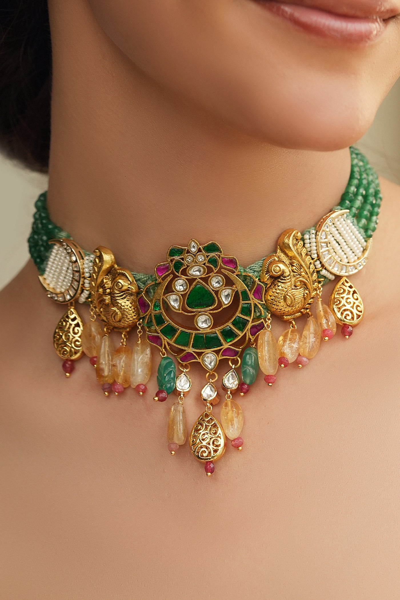 Joules by Radhika Gaadi Art Rajwadi Choker indian designer wear online shopping melange singapore