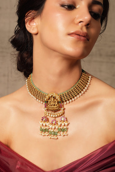 Joules by Radhika Heritage Grace Temple Choker indian designer wear online shopping melange singapore
