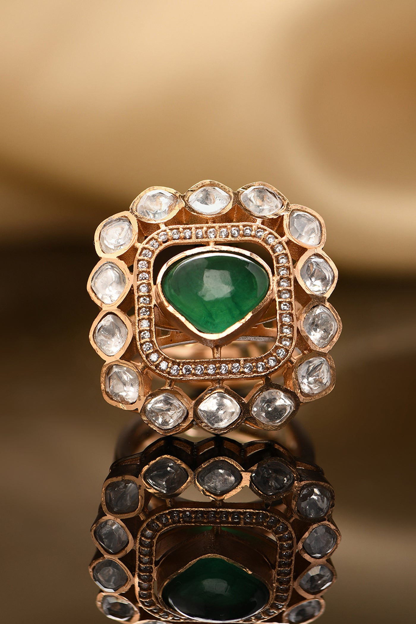 Joules by Radhika Luminous Emerald Ring indian designer wear online shopping melange singapore