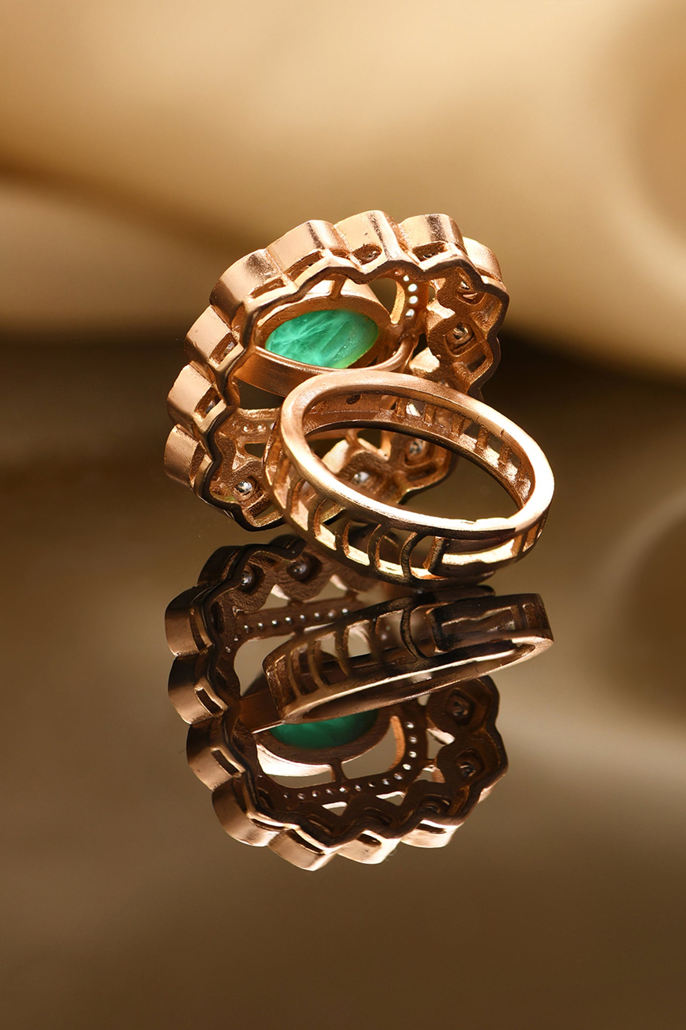 Joules by Radhika Mystical Jade Ring indian designer wear online shopping melange singapore