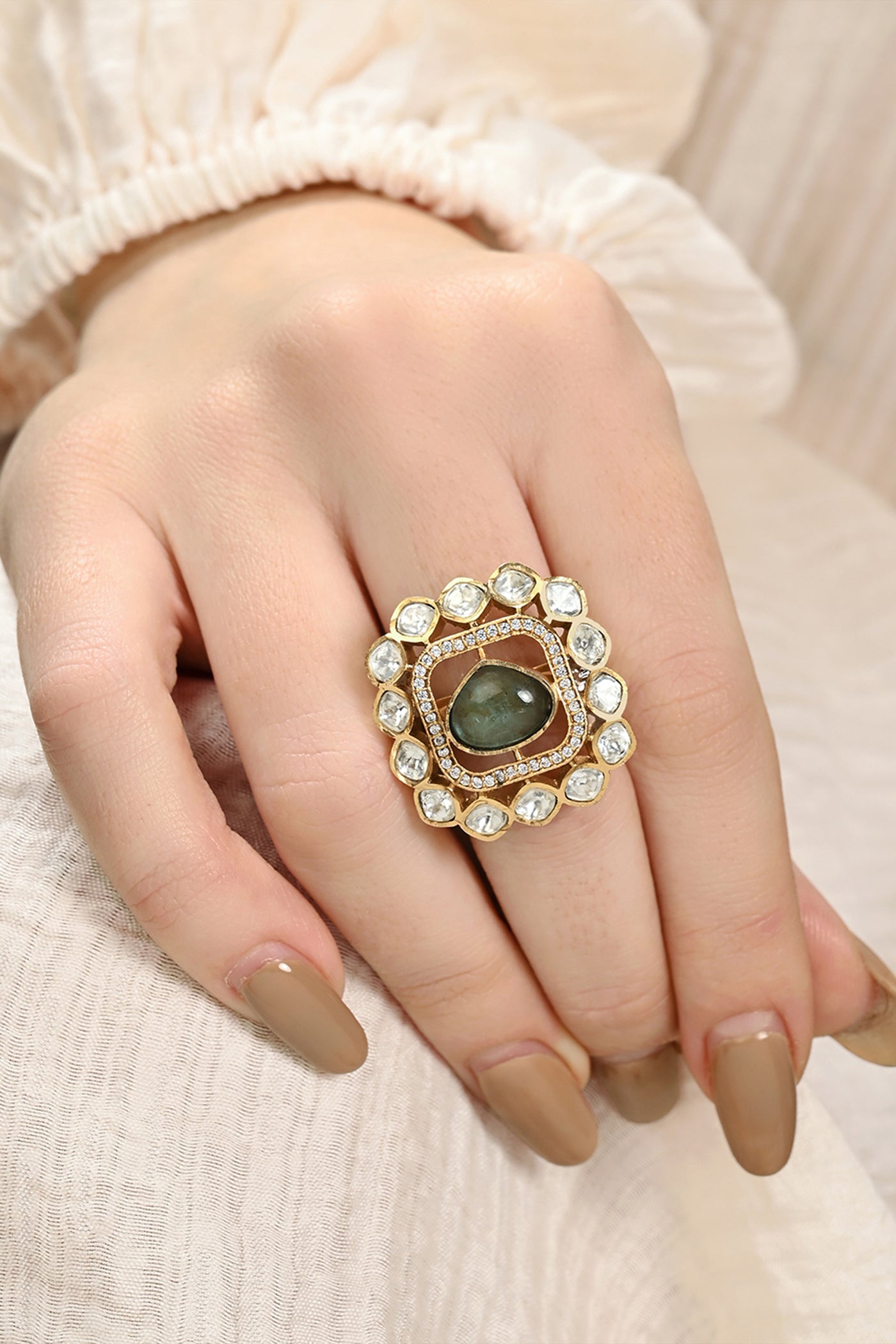 Joules by Radhika Mystical Jade Ring indian designer wear online shopping melange singapore