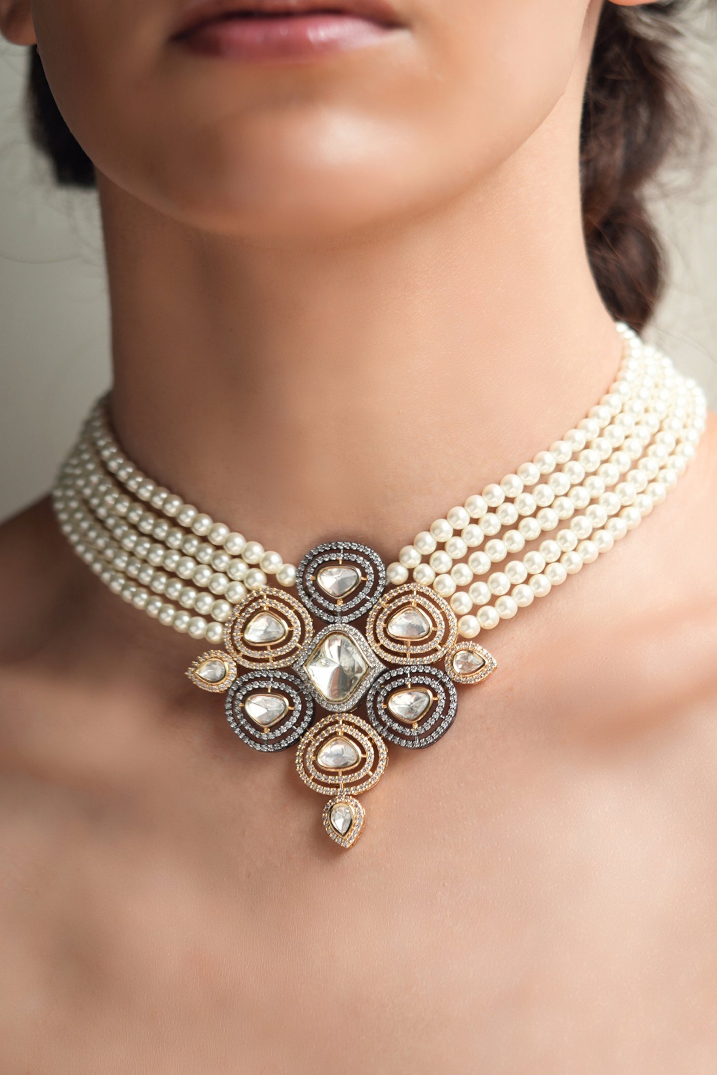 Joules by Radhika Opal Crown Necklace indian designer wear online shopping melange singapore