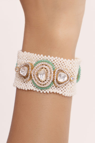 Joules by Radhika Polki Pearl Radiant Bracelet indian designer wear online shopping melange singapore