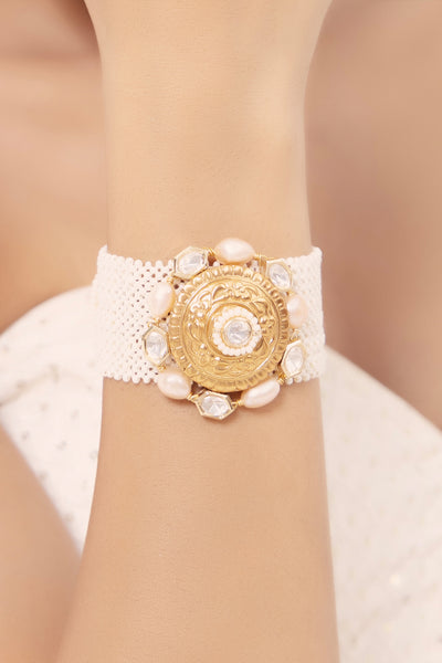 Joules by Radhika Polki Pearl Sophisticated Bracelet indian designer wear online shopping melange singapore