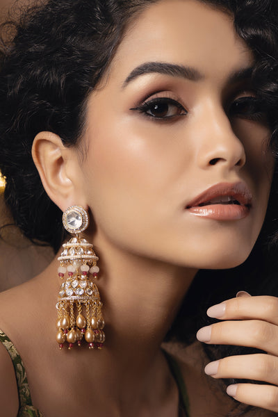 Joules by Radhika Polki Pearl Timeless Earrings indian designer wear online shopping melange singapore