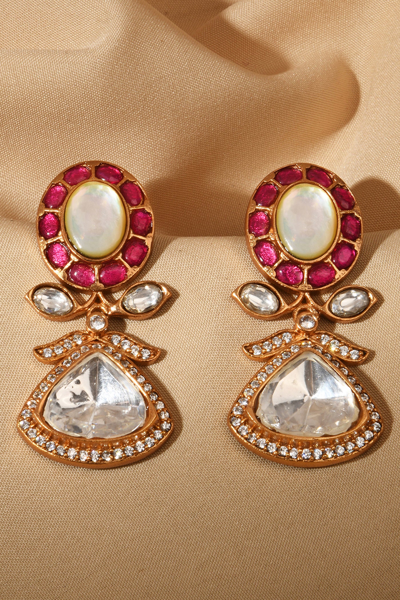 Joules by Radhika Radiant Polki Earrings indian designer wear online shopping melange singapore