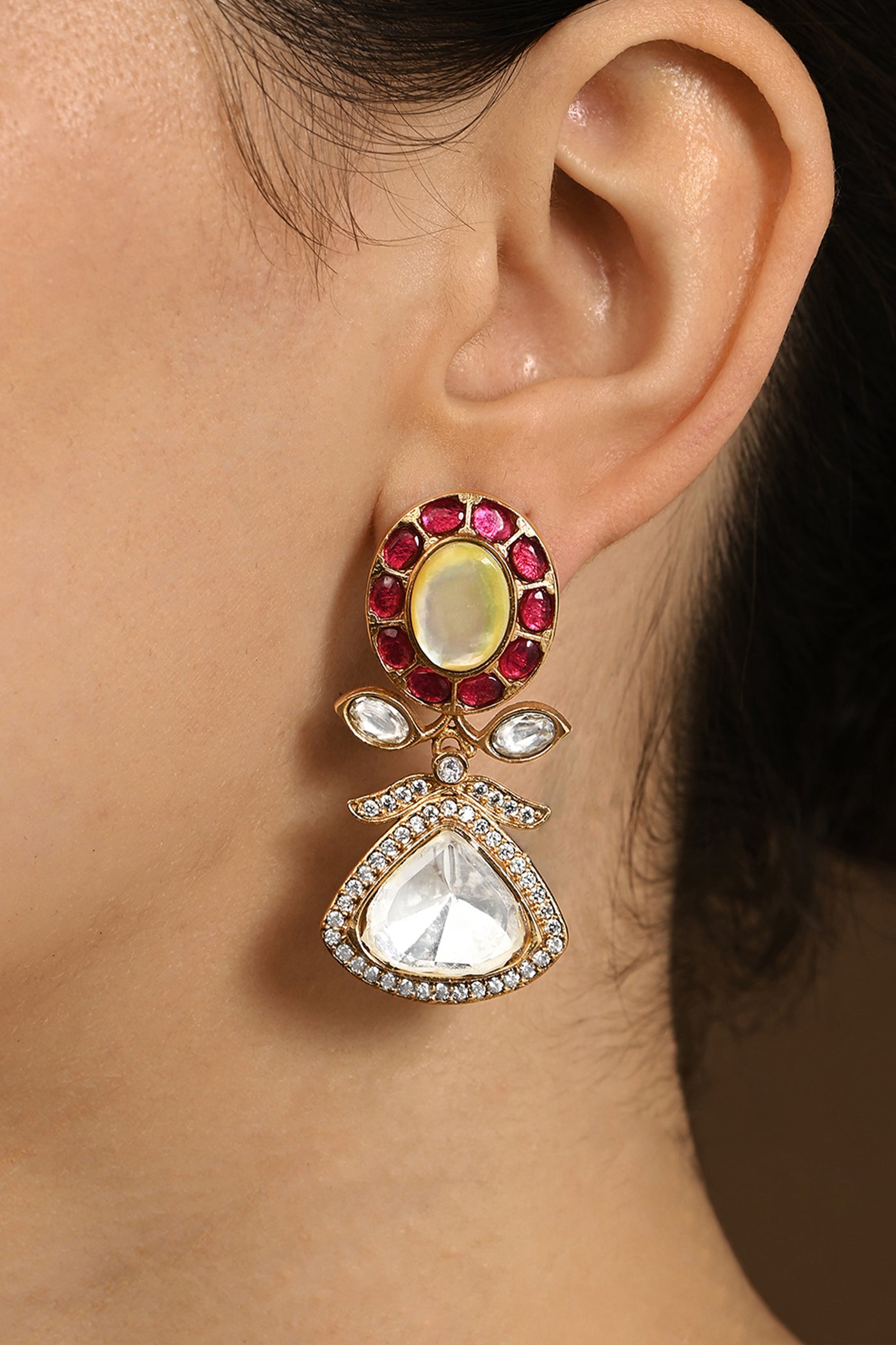 Joules by Radhika Radiant Polki Earrings indian designer wear online shopping melange singapore