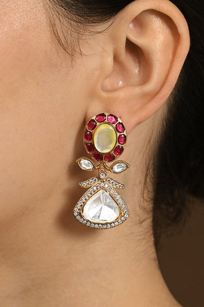 Joules by Radhika Radiant Polki Earrings indian designer wear online shopping melange singapore