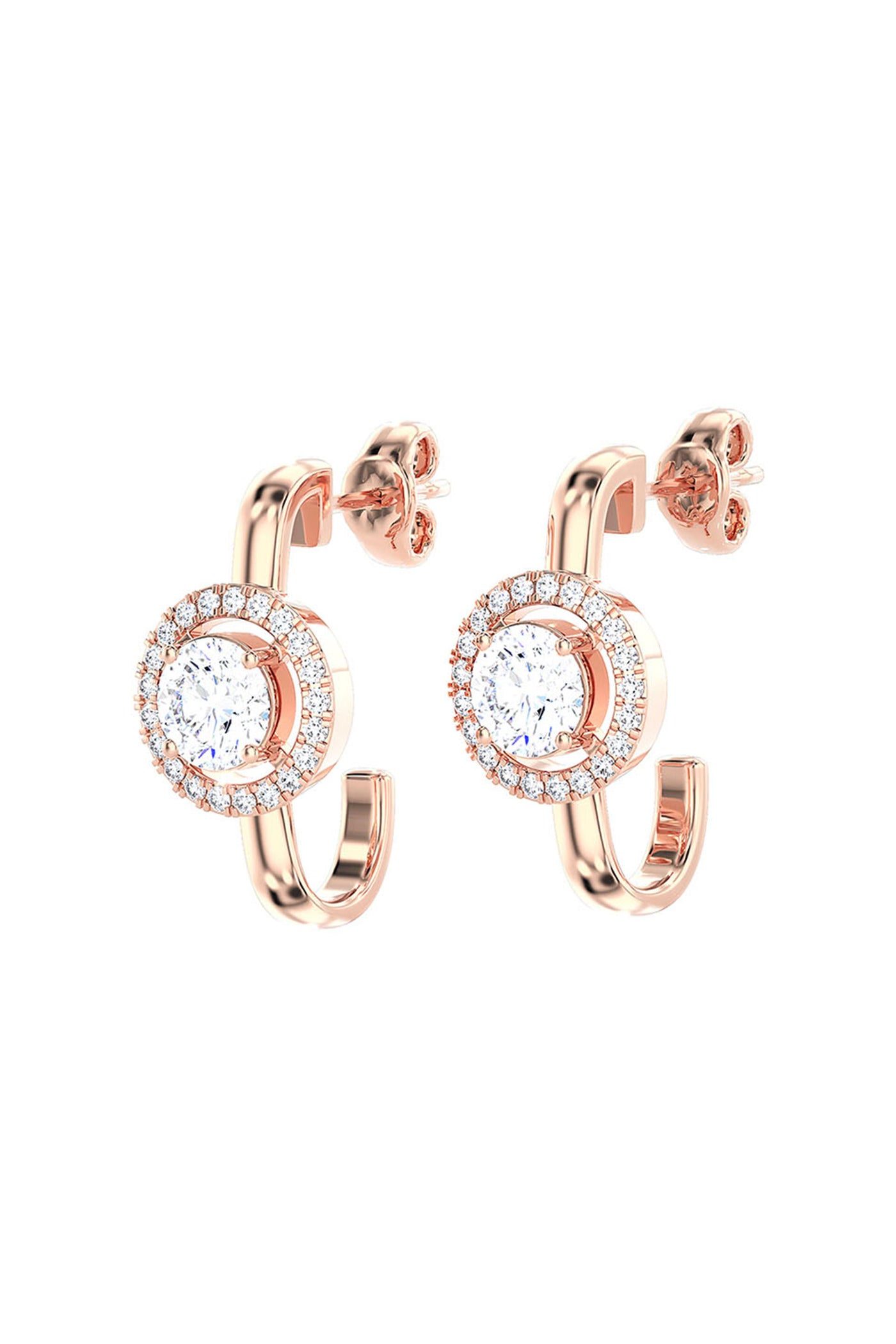 Joules by Radhika Sparkling Orbit Diamond Rose Earrings indian designer wear online shopping melange singapore